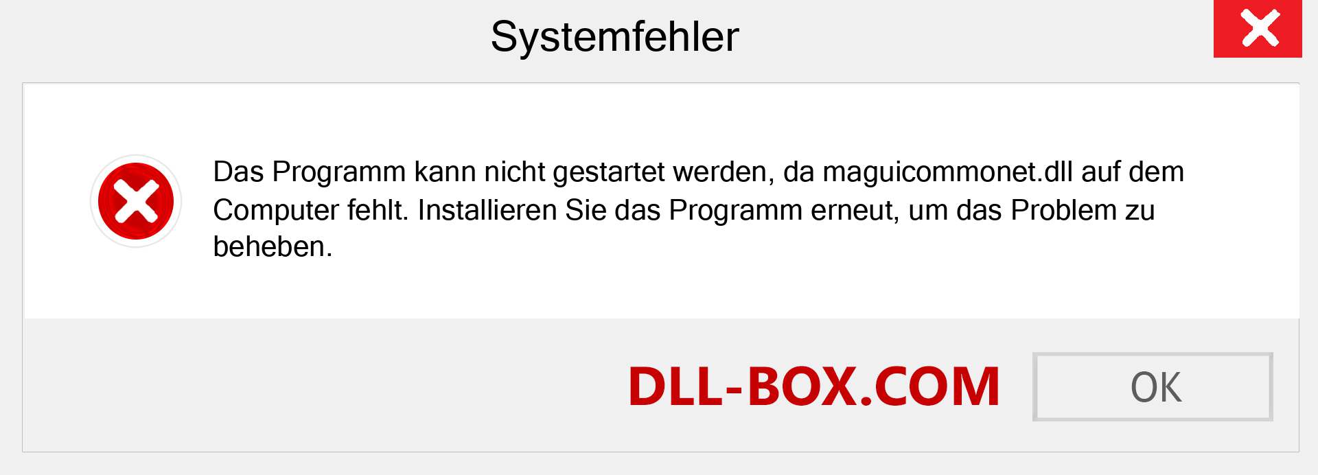 maguicommonet.dll-Datei fehlt?. Download für Windows 7, 8, 10 - Fix maguicommonet dll Missing Error unter Windows, Fotos, Bildern