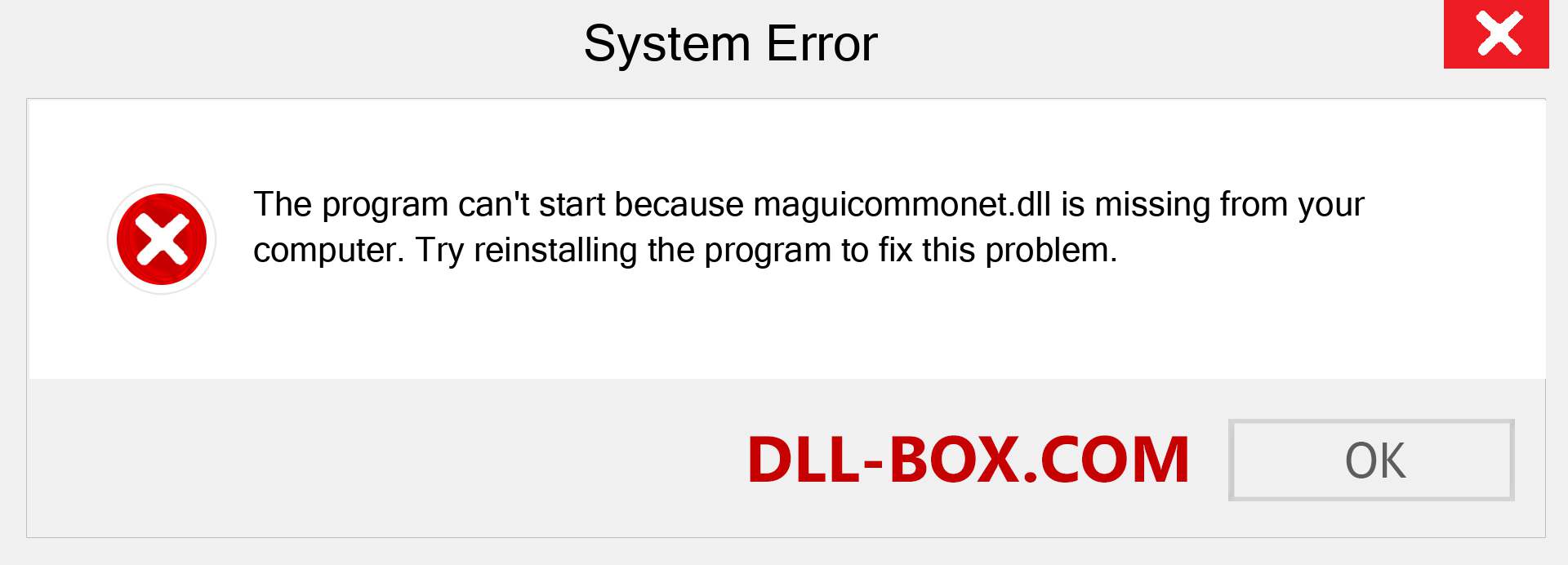  maguicommonet.dll file is missing?. Download for Windows 7, 8, 10 - Fix  maguicommonet dll Missing Error on Windows, photos, images