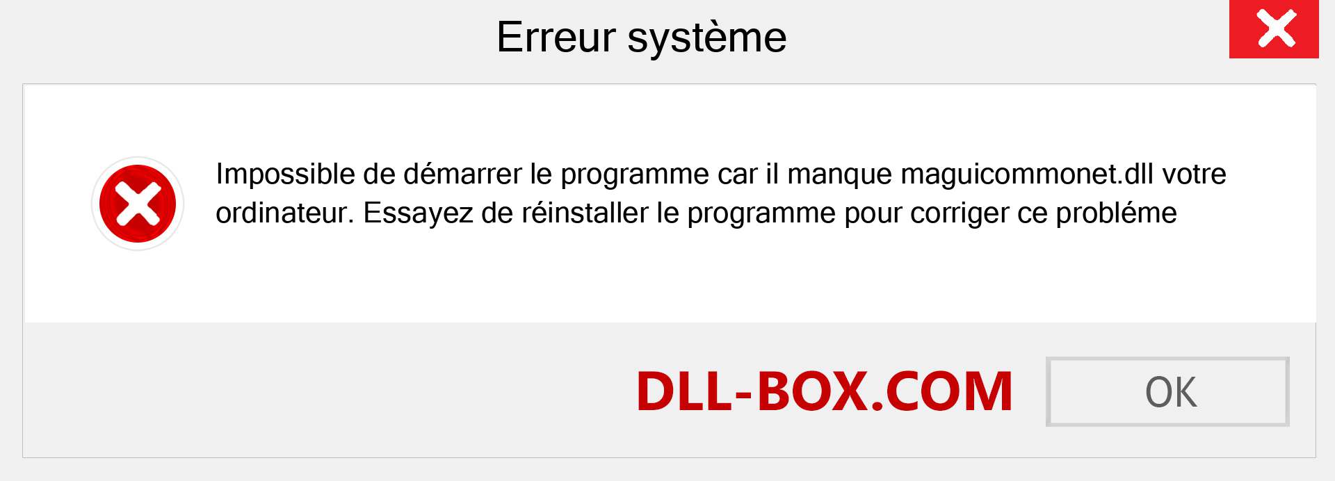 Le fichier maguicommonet.dll est manquant ?. Télécharger pour Windows 7, 8, 10 - Correction de l'erreur manquante maguicommonet dll sur Windows, photos, images